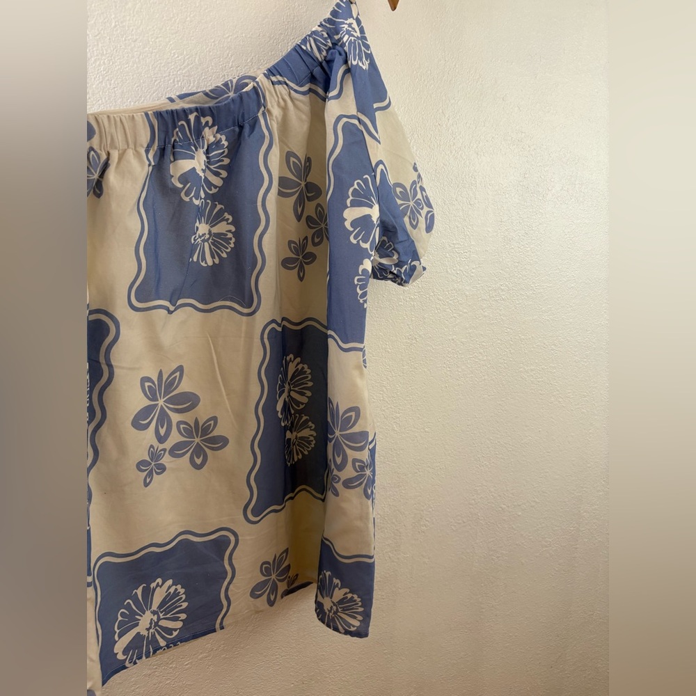 Petal + Pup Dylan One Shoulder floral print side pockets Mini Dress size M - Picture 5 of 9